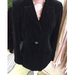 Black silk velvet jacket size 12